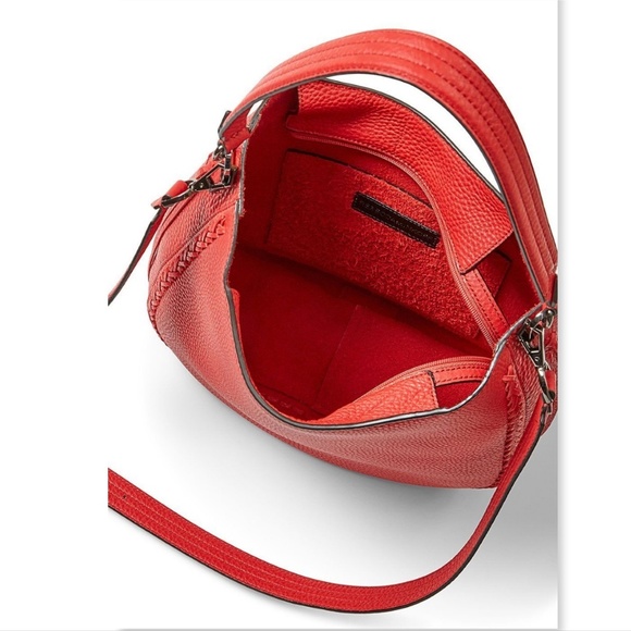 New REBECCA MINKOFF Blood Orange Convertible Hobo - Picture 8 of 8